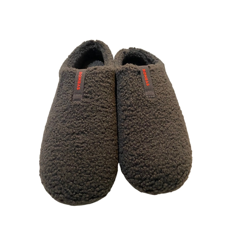 Bombas Mens 13 Sherpa Sunday Slippers Charcoal Grey Slip On House Shoes Comfort
